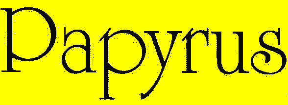 Papyrus-Schriftzug